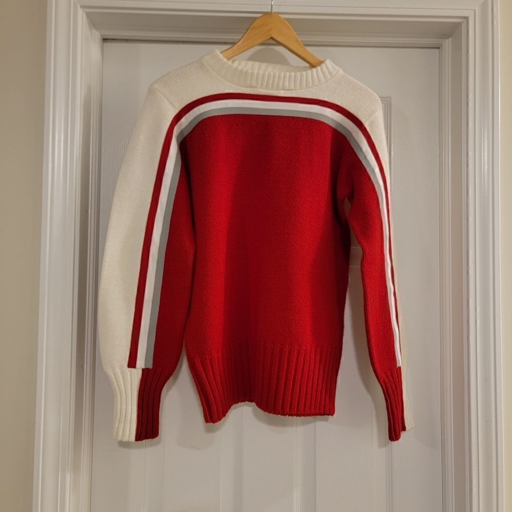 VTG Vintage Varsity Cheerleader Sweater Size 38 / Medium USA 🇺🇸 ♥️ - Picture 1 of 3